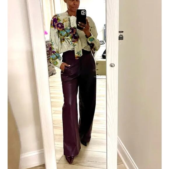 Tory Burch Floral Bow Blouse Top SIZE 6 Work Career Designer Tie Neck $448 - Picture 5 of 13